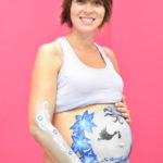 belly painting in studio Roma