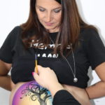 belly painting in studio Roma